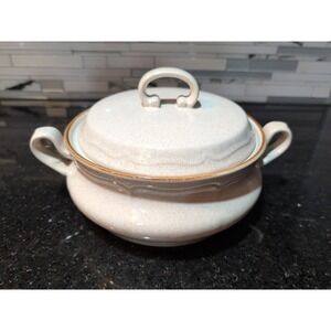 EUC Baroque Hearthside Stoneware Japan Handpainted Covered Casserole Dish Round